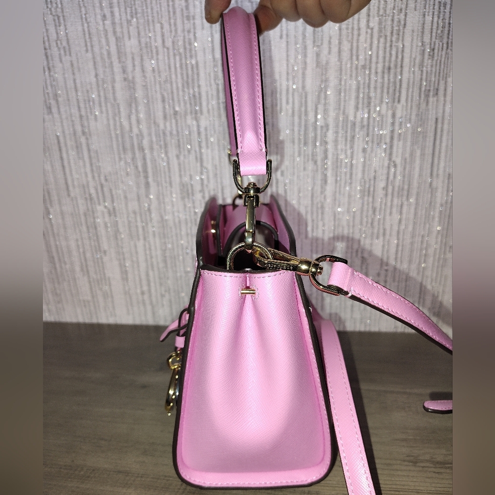 Kate Spade Madison Saffiano Leather Satchel In Surf Pink - Picture 4 of 10